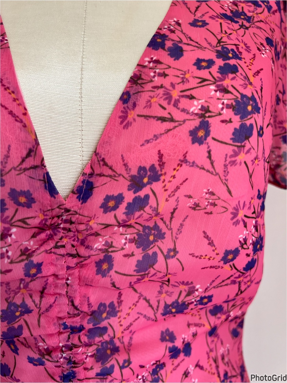 Revolve Majorelle Elaine Pink Floral Midi Dress small - Picture 3 of 4